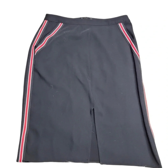 RO & DE Side Stripe Midi Skirt W/ Front Slit - Picture 1 of 4